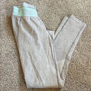 Gymshark grey with blue waistband leggings small